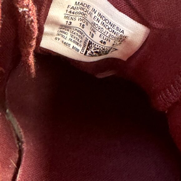 **RARE** Deep Red, Converse Chuck Taylor's, High-Top, Suede, with Back Zip-ins! - Picture 2 of 10